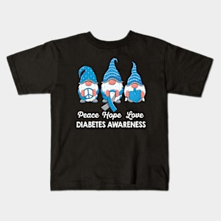 GNOME Support T1d diabetes blue Rainbow Type 1 Diabetes Awareness Kids T-Shirt